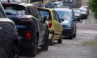 Drivers caught parking on pavements in Aberdeen will risk being slapped with a £100 fine from Monday. Image: Kenny Elrick/DC Thomson