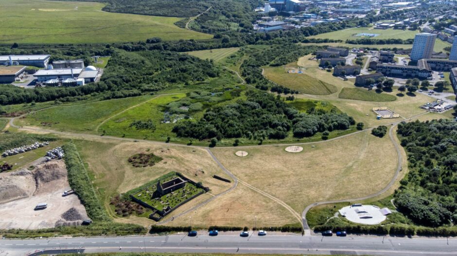 An aerial view of St Fittick's Park, could be the site of an Energy Transition Zone