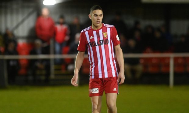Formartine United's Rhys Thomas is looking forward to their Scottish Cup tie with Falkirk