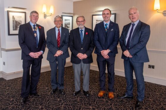 RNAS president Alan Cumming, with Iain MacDonlald, Gordon Towns, Ben Lowe and Peter Cook.
Pictures by Kath Flannery/DC Thomson.