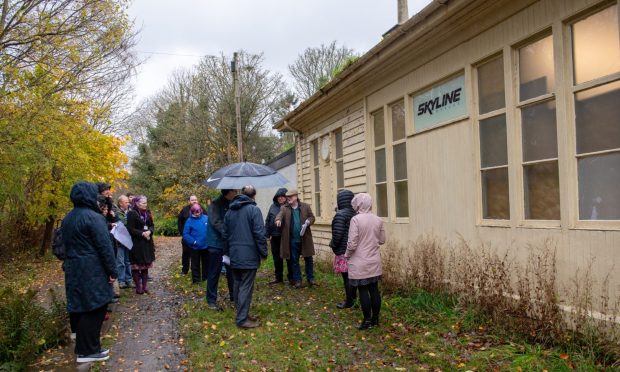 Councillors visited the former Cults Railway Station before discussing plans to turn it into a cafe and bike repair shop. Image: Kath Flannery/DC Thomson
