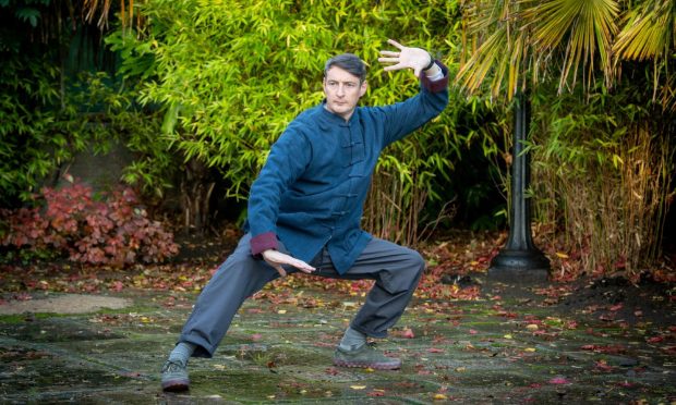 Matthew Knight teaches tai chi in Aberdeen's Duthie Park