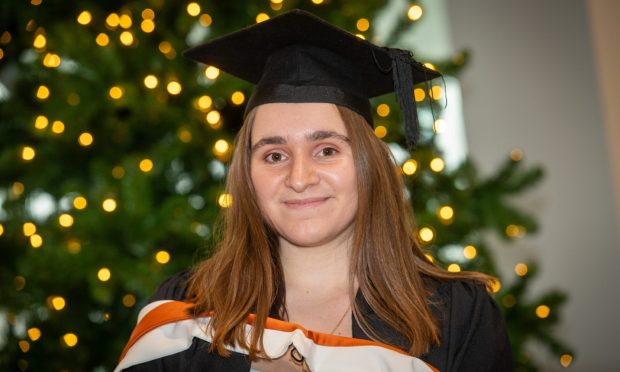 Kintore's Hannah Singer had far from a straightforward route to graduation, but she was triumphant in the end. Image: Kath Flannery/DC Thomson