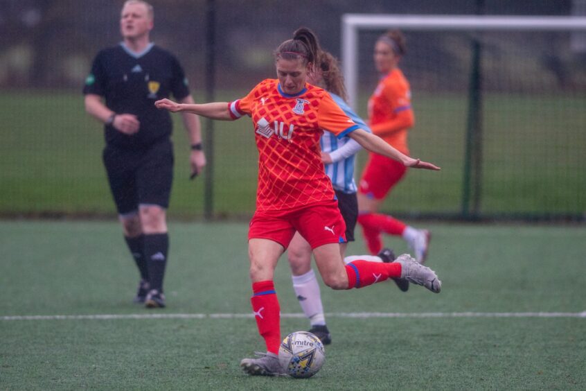 Caley Thistle's Kirsty Deans in SWF Championship action