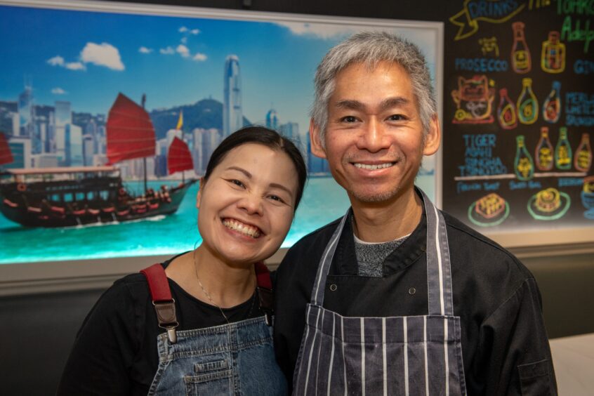 Husband and wife Teresa Li and Vincent Chiu.