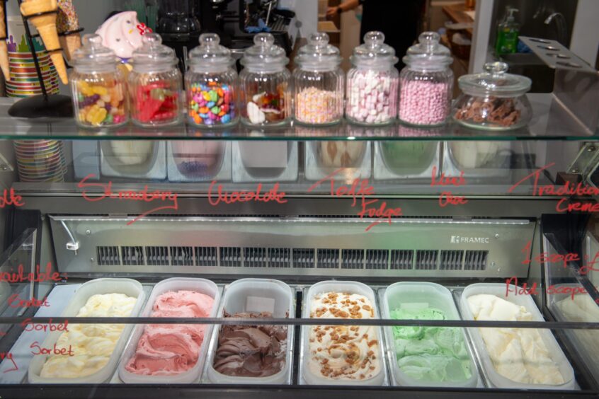 Ice-creams at Shorty's in Aboyne.