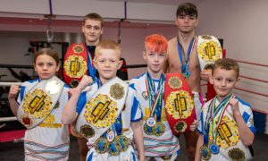 'They now go into the ring expecting to win': The victorious Granite Fight Factory Muay Thai team. Image: Kami Thomson/DC Thomson