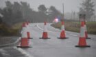 The road at Crimond was closed for 14 hours after a man dies following the collision.