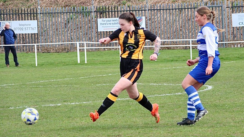 Kaylah Cruickshank in action for Huntly before an ACL injury ruled her out for the foreseeable future.