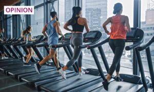 Running on a treadmill in a gym is an entirely different experience to jogging outdoors. Image: Gorodenkoff/Shutterstock