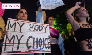 Women protest in the US after Roe v Wade was overturned in May 2022. Image: Allison Bailey/NurPhoto/Shutterstock
