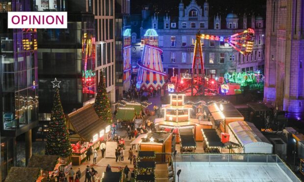 Aberdeen's Christmas Village (pictured here in 2021) will open this year on November 16. Image: Kenny Elrick/DC Thomson