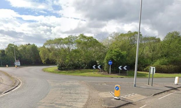 Jacobo Rodriguez collided with the Maryburgh roundabout. Image: Google Street View