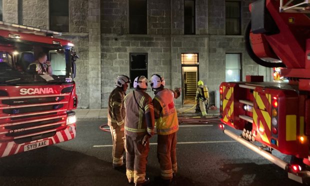 A fire saw homes evacuated on George Street in Aberdeen.