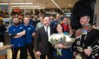 Mike Durrant and Lynne Fuller got engaged at her workplace in Inverness. Image: Aldi.