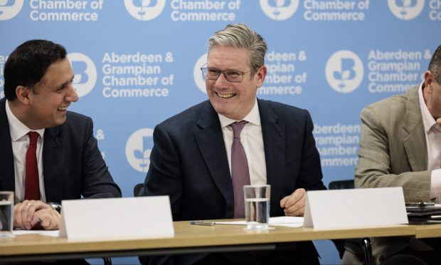 Sir Keir Starmer meeting with industry leaders at a private roundtable organised by Aberdeen and Grampian Chamber of Commerce. Image: Supplied.