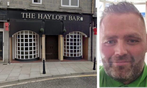 The Hayloft pub in Aberdeen and Martyn Anderson.