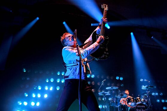 McFly guitarist Tom Fletcher performs on the Music Hall stage. Image: Darrell Benns/DC Thomson