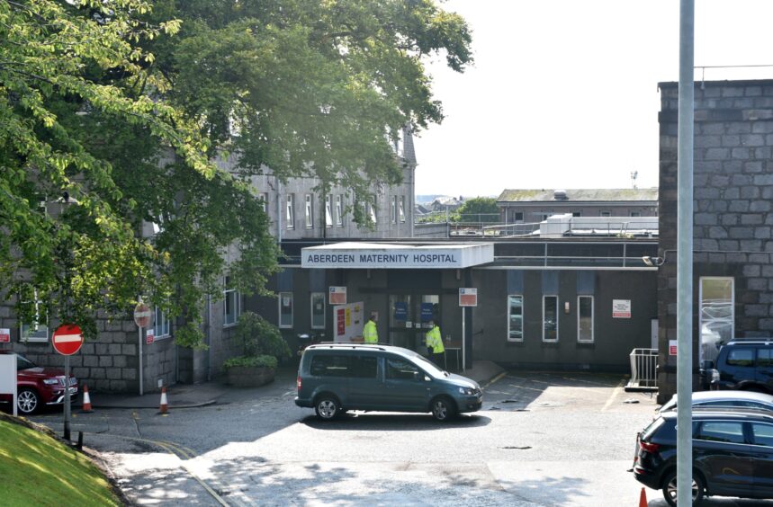 Pictured is the entrance to Aberdeen Maternity Hospital.