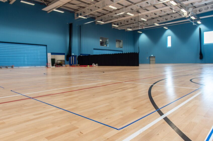 Inside Moray Sports Centre where the Elgin Christmas Market will be held.