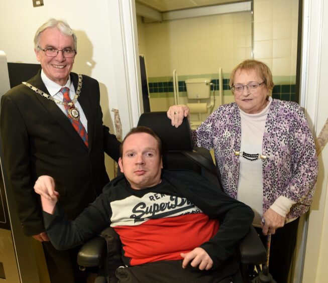 Graham Ross, former depute provost of Inverness, pictured with Ewan MacLeod of Ullapool and May Smith 