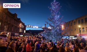 Elgin's Christmas lights switch-on in 2022. Image: Sandy McCook/DC Thomson