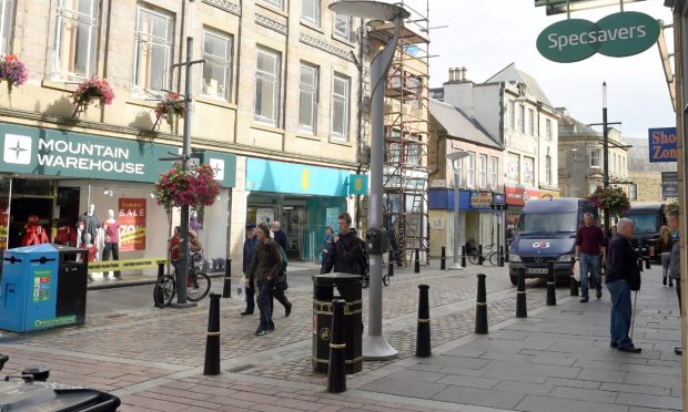Police were on patrol on High Street in Inverness on Sunday at around 12:30am. Image: Sandy McCook/DC Thomson