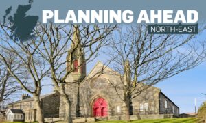 To go with story by Ben Hendry. Planning Ahead Picture shows; Portsoy Church. Portsoy. Supplied by Mhorvan Park Date; 06/11/2023