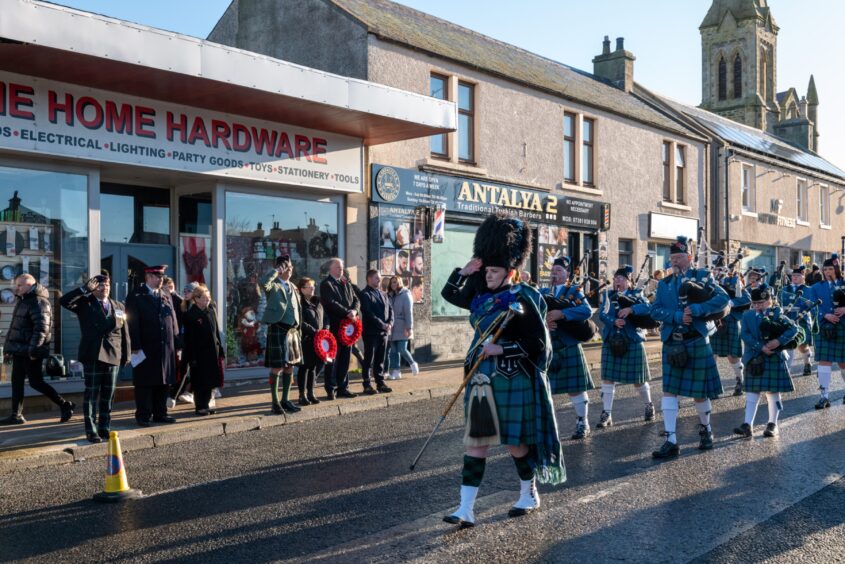 The Buckie Remembrance Day parade