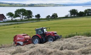 Making hay while the sun shines at Rosskeen Farms, Invergordon. Picture by Ron Bews.