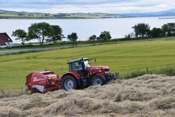 Making hay while the sun shines at Rosskeen Farms, Invergordon. Picture by Ron Bews.