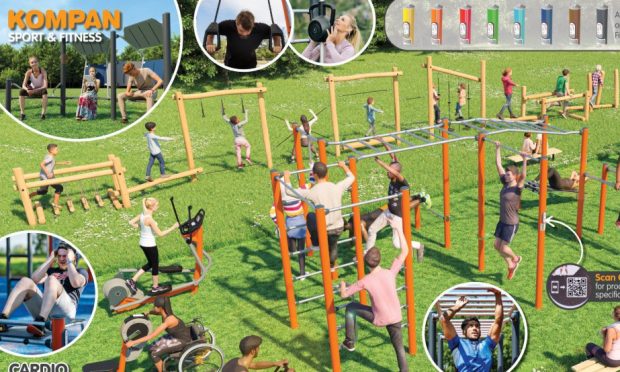 The Forres outdoor gym aims to offer a full body workout with a variety of equipment. Image: Moray Council.
