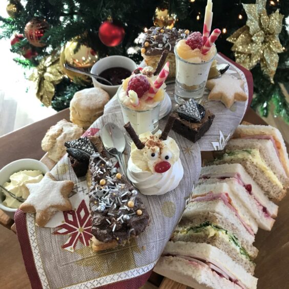 Christmas afternoon tea at Simpsons Garden Centre.