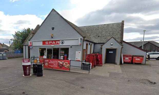 The incident took place at the Spar store in Ardersier. Image: Google Street View