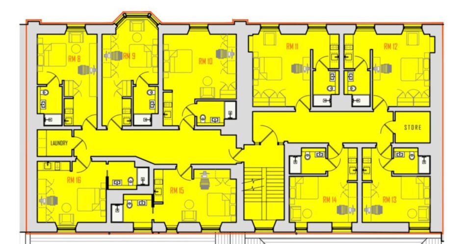 Plans for new students flats at Victoria House.
