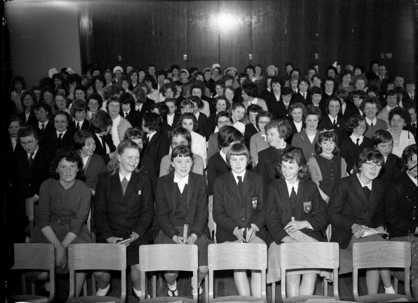 Pupils look smart in their new uniform at the opening of Summerhill Academy on April 27 1962. 
