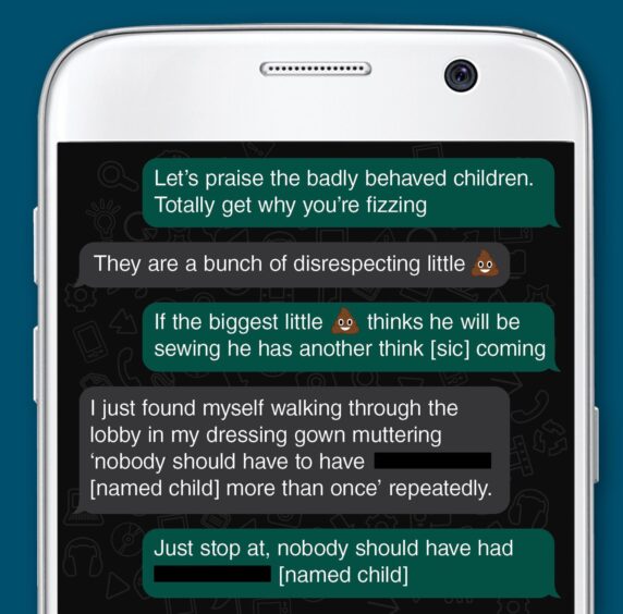Whatsapp messages sent amongst Aberdeenshire teachers.