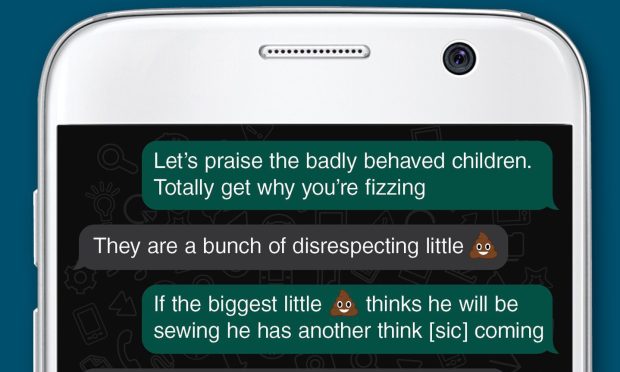 Whatsapp messages obtained by the BBC. Image: BBC/ DC Thomson.