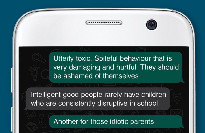 Whatsapp messages sent amongst Aberdeenshire teachers.