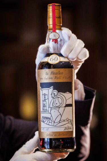 The world's most expensive bottle of whisky, The Macallan 1926 with an Amadi label. 