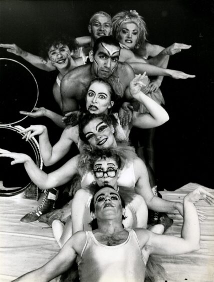 Performers strike a pose. Supplied by DCT Archives.