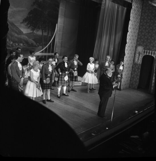 Tivoli performers take in the crowd after the theatre's final show. Supplied by DCT Archives.