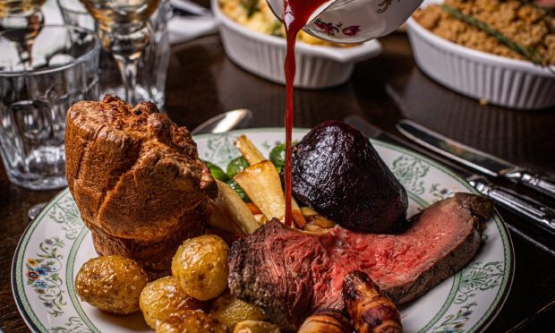 You can enjoy a Sunday roast at a number of venues in the north-east. Image: Wullie Marr/DC Thomson