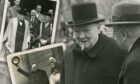Winston Churchill in Aberdeen in 1946 to be made freeman of the city, and to receive an honorary doctorate.  Image DCT/Roddie Reid.