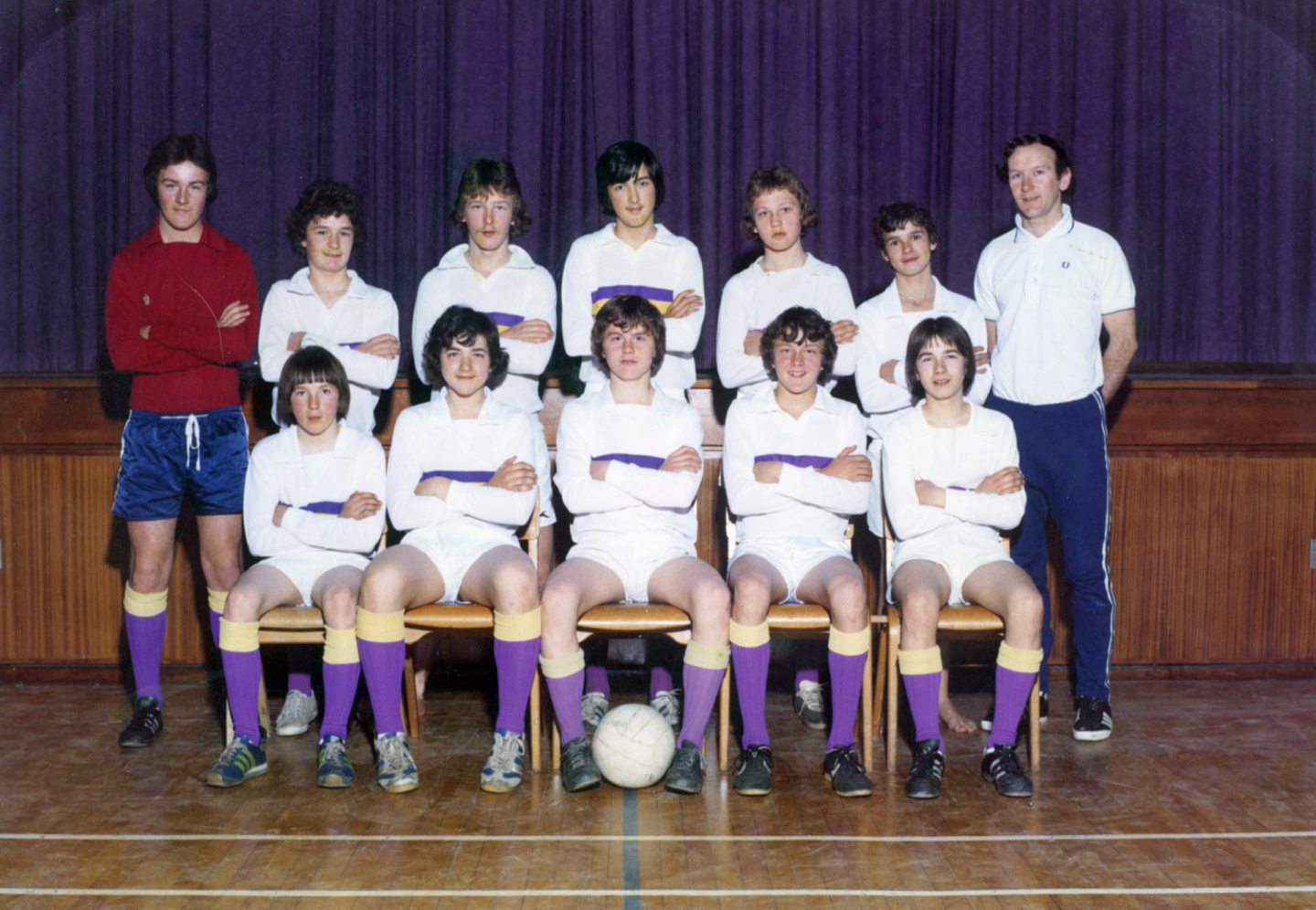 The Summerhill Academy Under - 15 football team in 1978.