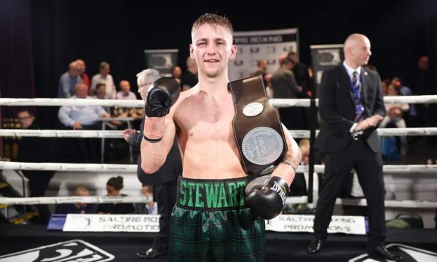 George Stewart, the new Scottish Super Featherweight champion.  Image: Courtesy of St Andrew's Sporting Club/Dean Cohen