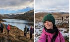 Gayle Ritchie joined The Grampian Club to walk Jock's Road from Glen Doll to Braemar. Picture shows members of the club on the banks of Loch Callater; and Gayle along the route.