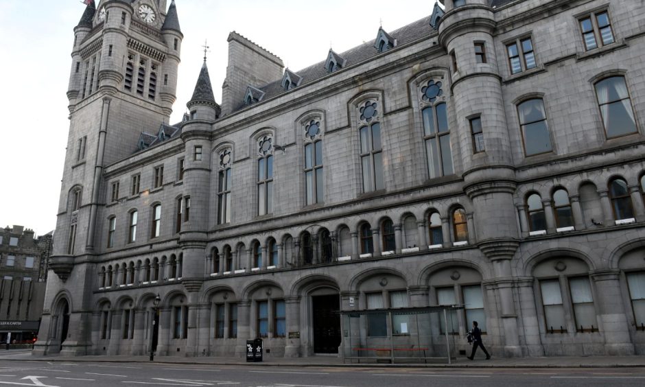 Aberdeen Sheriff Court where men will appear after drugs discovered at Aberdeenshire farm