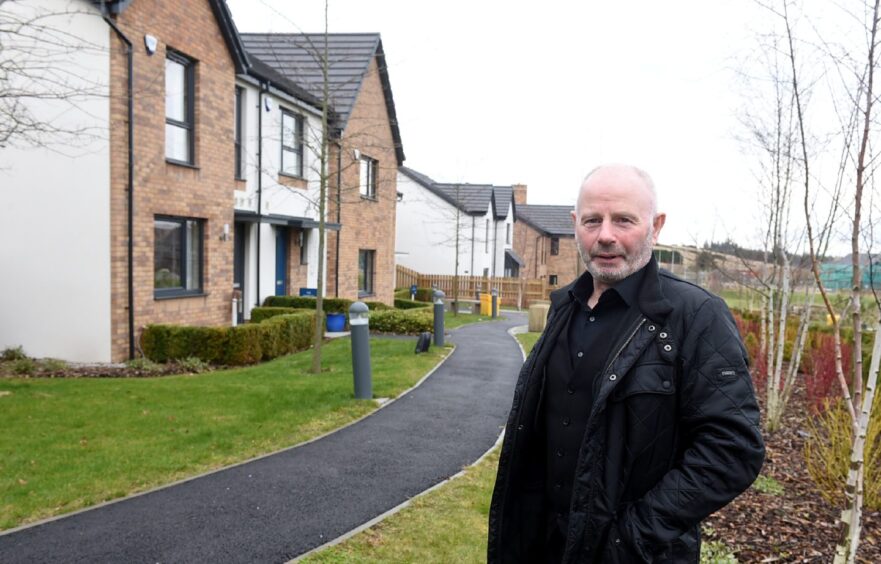Stewart Milne Group, formerly headed up by Stewart Milne pictured outside homes in Countesswells, was leading the development with through its Countesswells Development Ltd company - now in administration. Image: Jim Irvine/DC Thomson