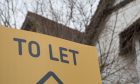 To let sign outside a house.